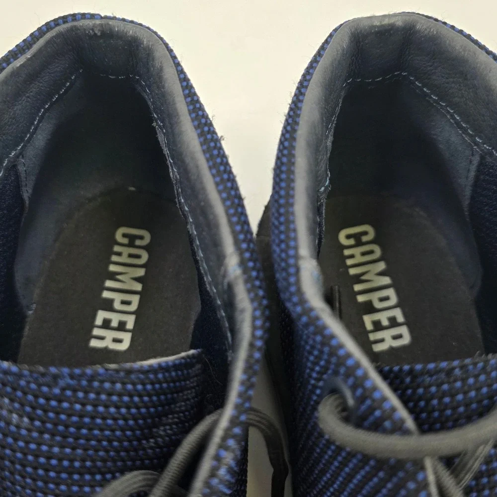 CAMPER BEETLE SNEAKERS WOMENS SIZE 5 / 35 BLUE LIGHTWEIGHT LACE UP FLEXIBLE KNIT